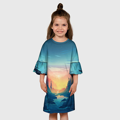 Детское платье Лес / 3D-принт – фото 3