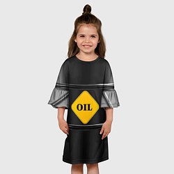 Платье клеш для девочки Oil, цвет: 3D-принт — фото 2