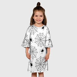 Платье клеш для девочки Паутинка, цвет: 3D-принт — фото 2