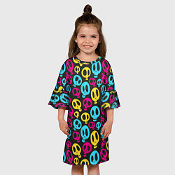 Платье клеш для девочки Веселый Хэллоуин, цвет: 3D-принт — фото 2