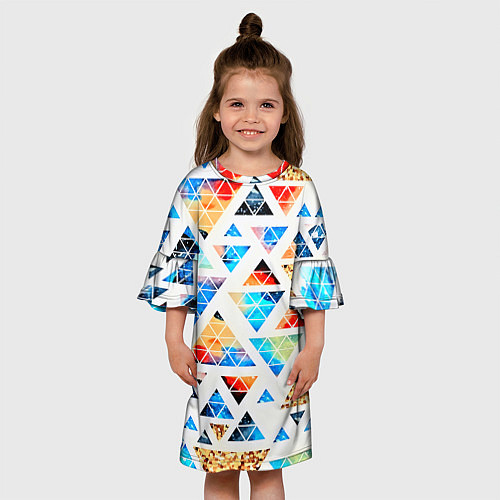 Детское платье Космические треугольники / 3D-принт – фото 3