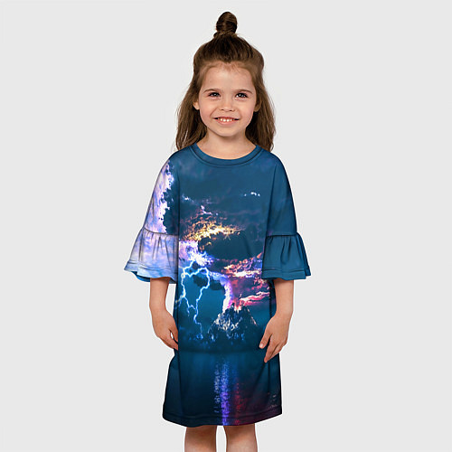Детское платье Извержение вулкана / 3D-принт – фото 3