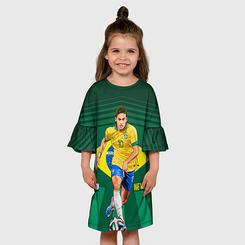 Детское платье Neymar Brazilian / 3D-принт – фото 3