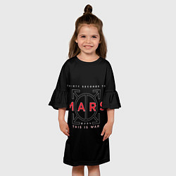 Платье клеш для девочки 30 STM: This is war black, цвет: 3D-принт — фото 2