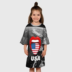 Платье клеш для девочки USA, цвет: 3D-принт — фото 2