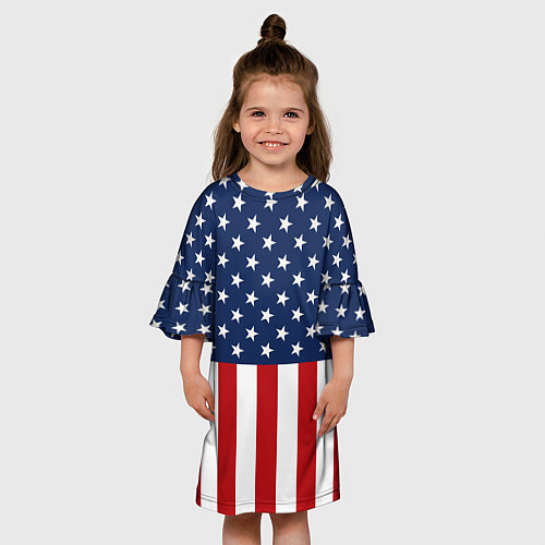 Детское платье Флаг США / 3D-принт – фото 3