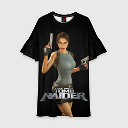 Платье клеш для девочки TOMB RAIDER, цвет: 3D-принт