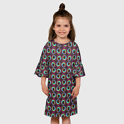 Платье клеш для девочки Циркуляция, цвет: 3D-принт — фото 2
