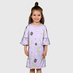 Платье клеш для девочки Сейлор Мур, цвет: 3D-принт — фото 2