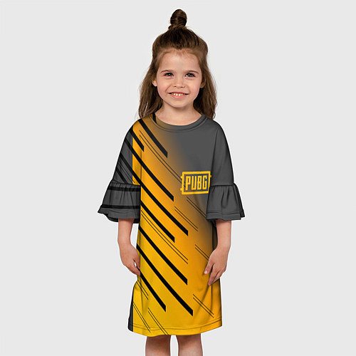 Детское платье PUBG: Lines Style / 3D-принт – фото 3