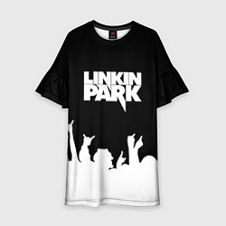 Платье клеш для девочки Linkin Park: Black Rock, цвет: 3D-принт