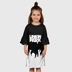 Платье клеш для девочки Linkin Park: Black Rock, цвет: 3D-принт — фото 2