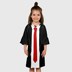 Платье клеш для девочки Hitman 47, цвет: 3D-принт — фото 2