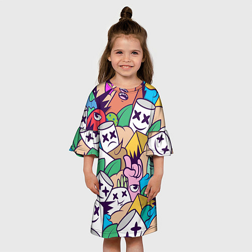 Детское платье Marshmallow Colour / 3D-принт – фото 3