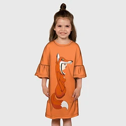 Платье клеш для девочки Барышня Лиса, цвет: 3D-принт — фото 2