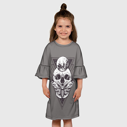 Детское платье Череп природы / 3D-принт – фото 3