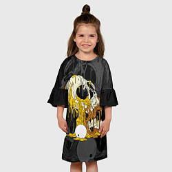 Платье клеш для девочки Simpsons Halloween, цвет: 3D-принт — фото 2