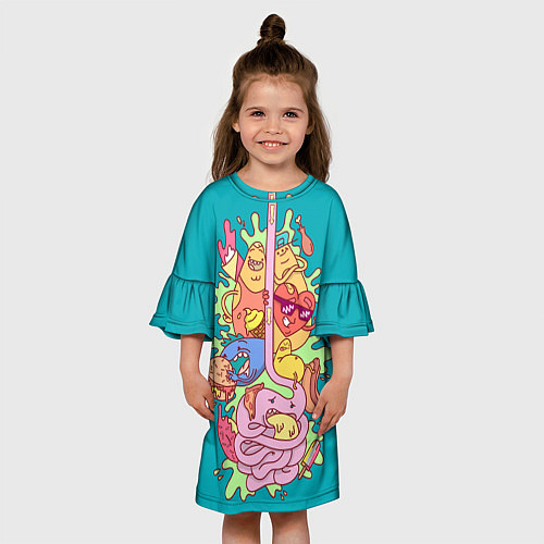 Детское платье Красочные органы / 3D-принт – фото 3