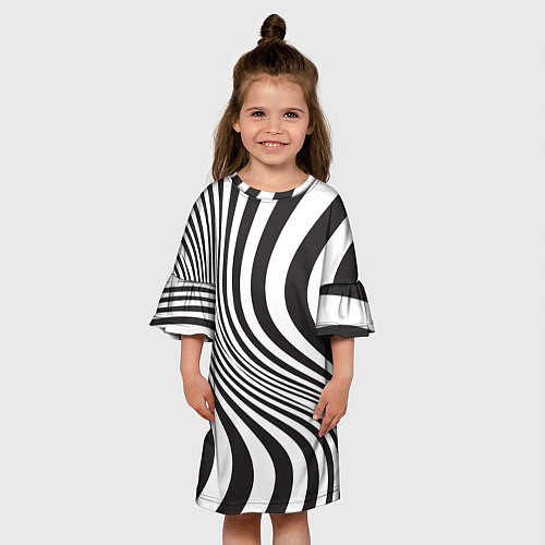 Детское платье Стерео-зебра / 3D-принт – фото 3