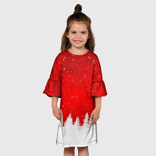 Детское платье Christmas pattern / 3D-принт – фото 3