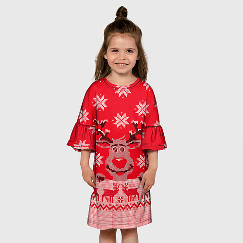 Детское платье Узор оленя / 3D-принт – фото 3