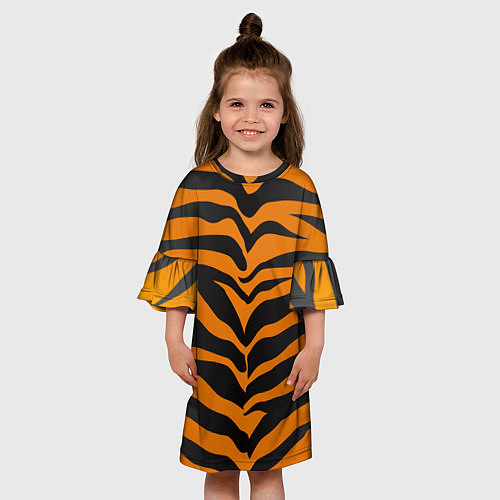 Детское платье Шкура тигра / 3D-принт – фото 3
