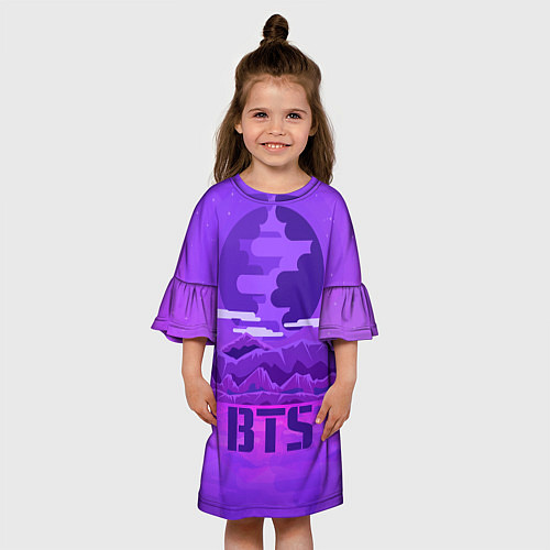 Детское платье BTS: Violet Mountains / 3D-принт – фото 3