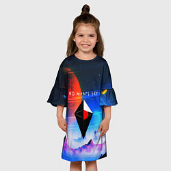 Платье клеш для девочки No Man's Sky: Galaxy, цвет: 3D-принт — фото 2