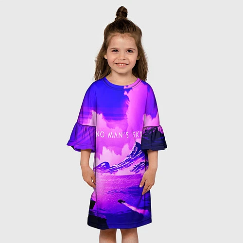 Детское платье No Man's Sky: Purple Mountains / 3D-принт – фото 3