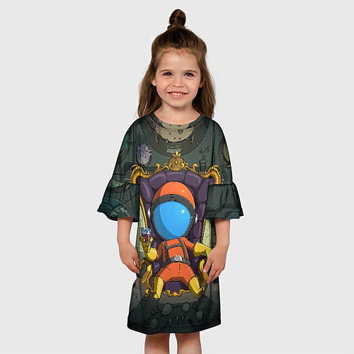 Детское платье Космонавт и виски / 3D-принт – фото 3