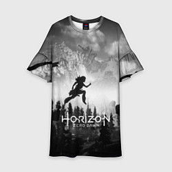 Платье клеш для девочки Horizon Zero Dawn: Dark Runner, цвет: 3D-принт