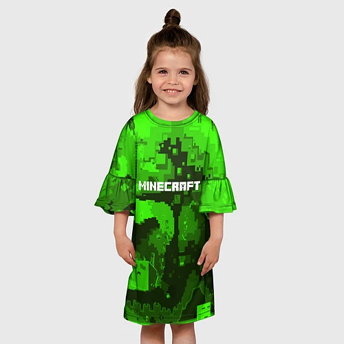 Детское платье Minecraft: Green World / 3D-принт – фото 3