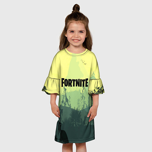Детское платье Fortnite: Light Forest / 3D-принт – фото 3
