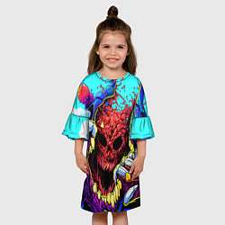 Платье клеш для девочки CS:GO Hyper Beast, цвет: 3D-принт — фото 2