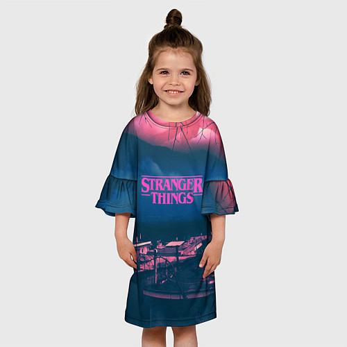 Детское платье Stranger Things: Pink Heaven / 3D-принт – фото 3