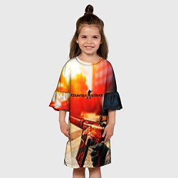 Платье клеш для девочки Counter Strike: Dragon M16, цвет: 3D-принт — фото 2