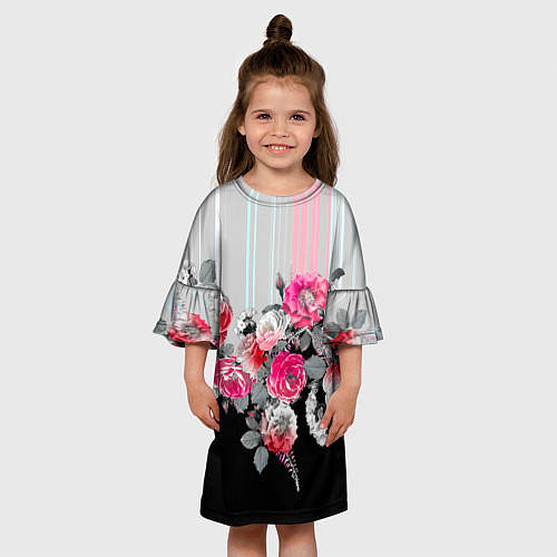 Детское платье Розы в темноте / 3D-принт – фото 3