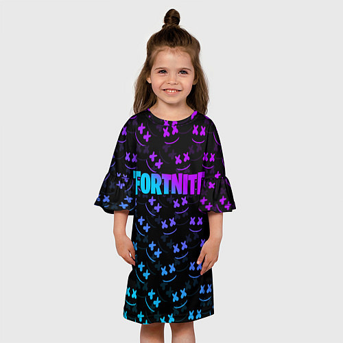 Детское платье FORTNITE x MARSHMELLO / 3D-принт – фото 3