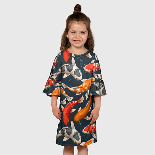 Детское платье Карпы кои / 3D-принт – фото 3