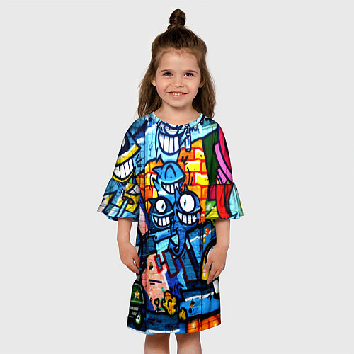 Детское платье Graffiti Exclusive / 3D-принт – фото 3
