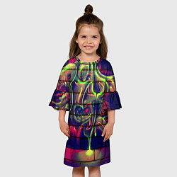 Платье клеш для девочки Street Art, цвет: 3D-принт — фото 2