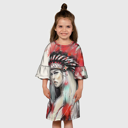 Детское платье Индейская девушка / 3D-принт – фото 3