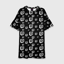 Платье клеш для девочки Twitch: Black Pattern, цвет: 3D-принт