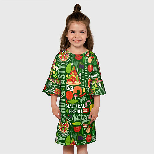 Детское платье Итальянская пицца / 3D-принт – фото 3