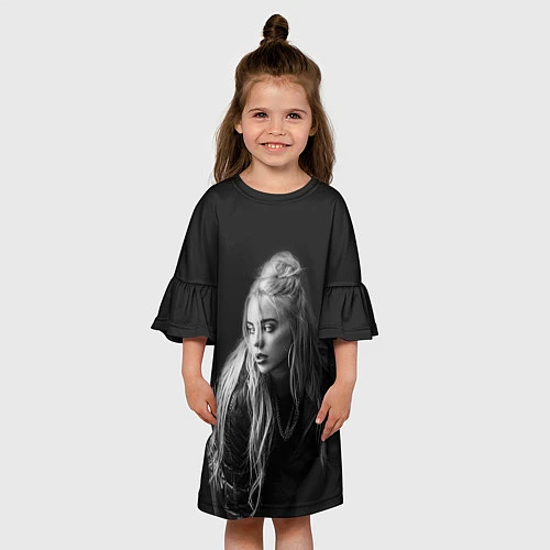 Детское платье Billie Eilish: Black Fashion / 3D-принт – фото 3