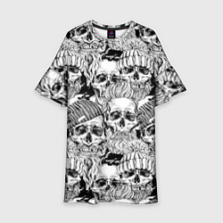 Детское платье Hipster skulls