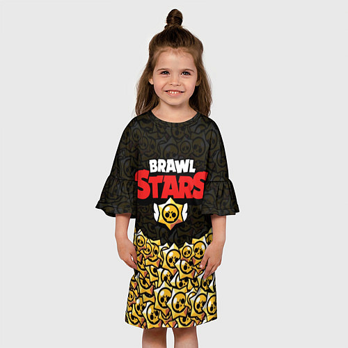 Детское платье Brawl Stars: Black Style / 3D-принт – фото 3