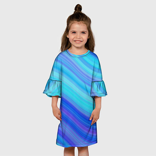 Детское платье Абстракция волны / 3D-принт – фото 3