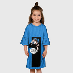 Платье клеш для девочки Sally Face, цвет: 3D-принт — фото 2