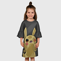 Платье клеш для девочки Pikachu, цвет: 3D-принт — фото 2